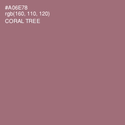 #A06E78 - Coral Tree Color Image